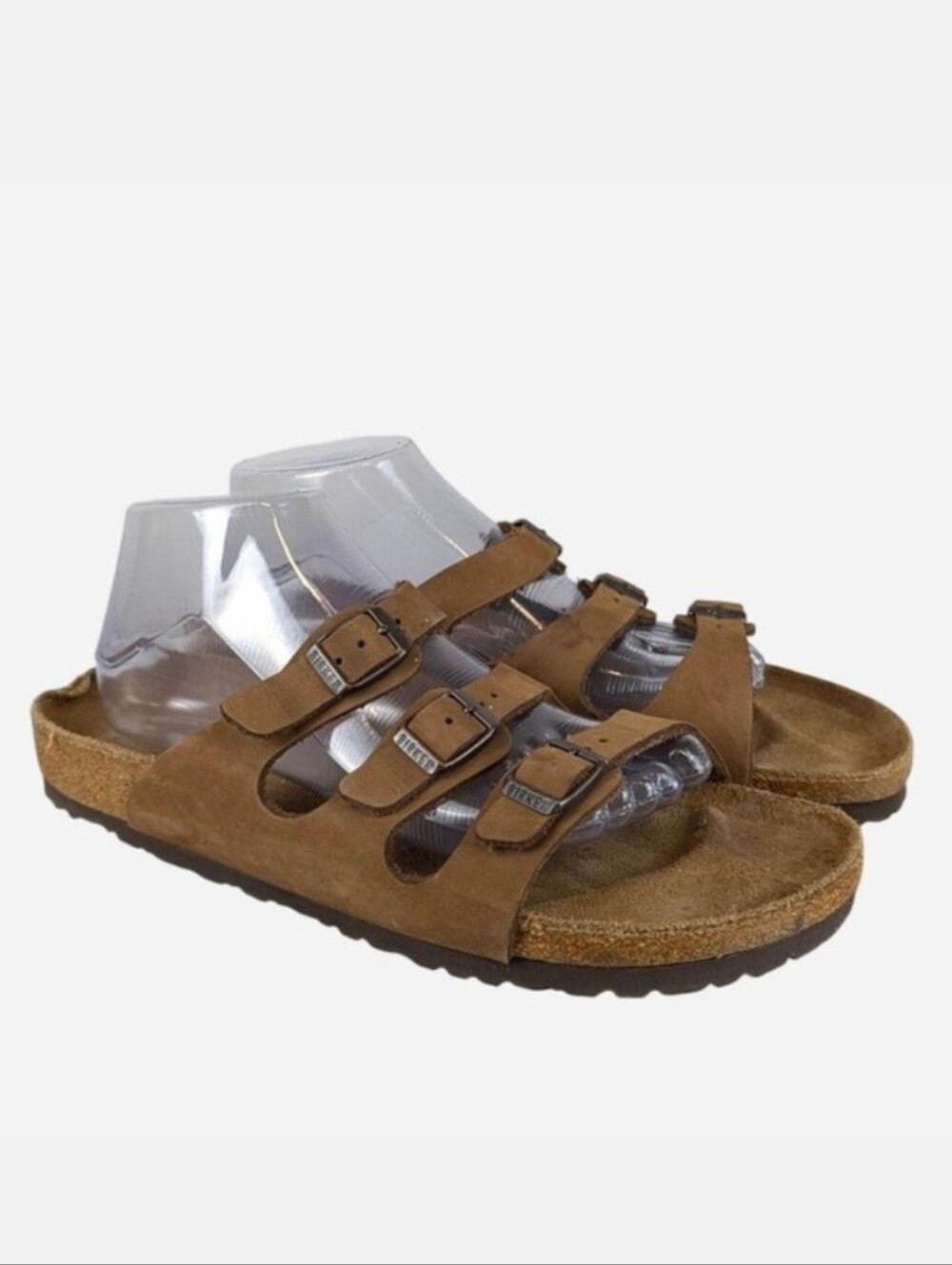 Birkenstock Florida Three Strap Buckle Sandals Mocha Brown 11